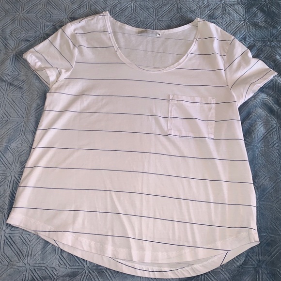Zara Striped Tee with Pocket - Picture 1 of 2